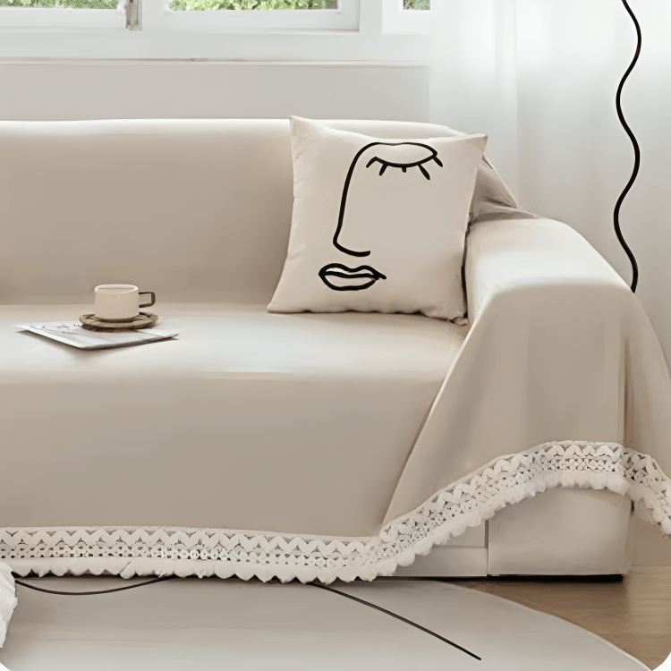 Elegance Chenille Sofa Cover :[EM-SC-32] (Caramel)
