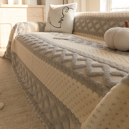 Anti-Slip Plush Dustproof Sofa Cover