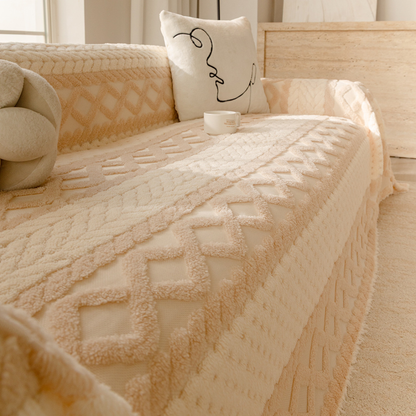 Anti-Slip Plush Dustproof Sofa Cover