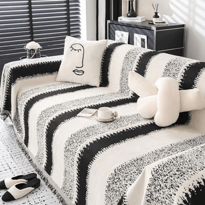 Elegance Chenille Sofa Cover :[EM-SC-10] (Black)