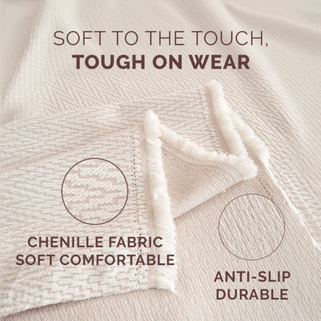 Coffee Elegance Elegance Chenille Sofa Cover : [EM-SC-30]
