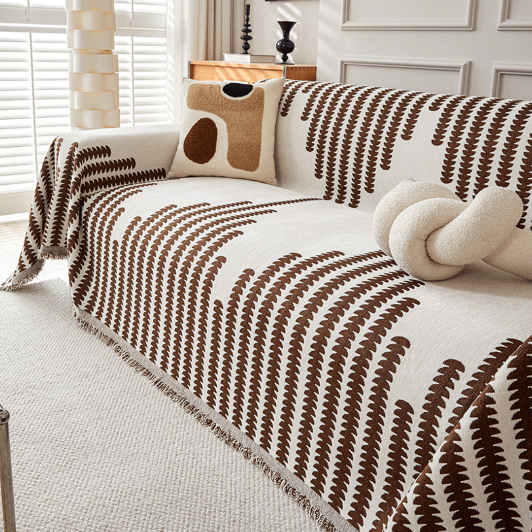 Coffee Elegance Elegance Chenille Sofa Cover : [EM-SC-30]