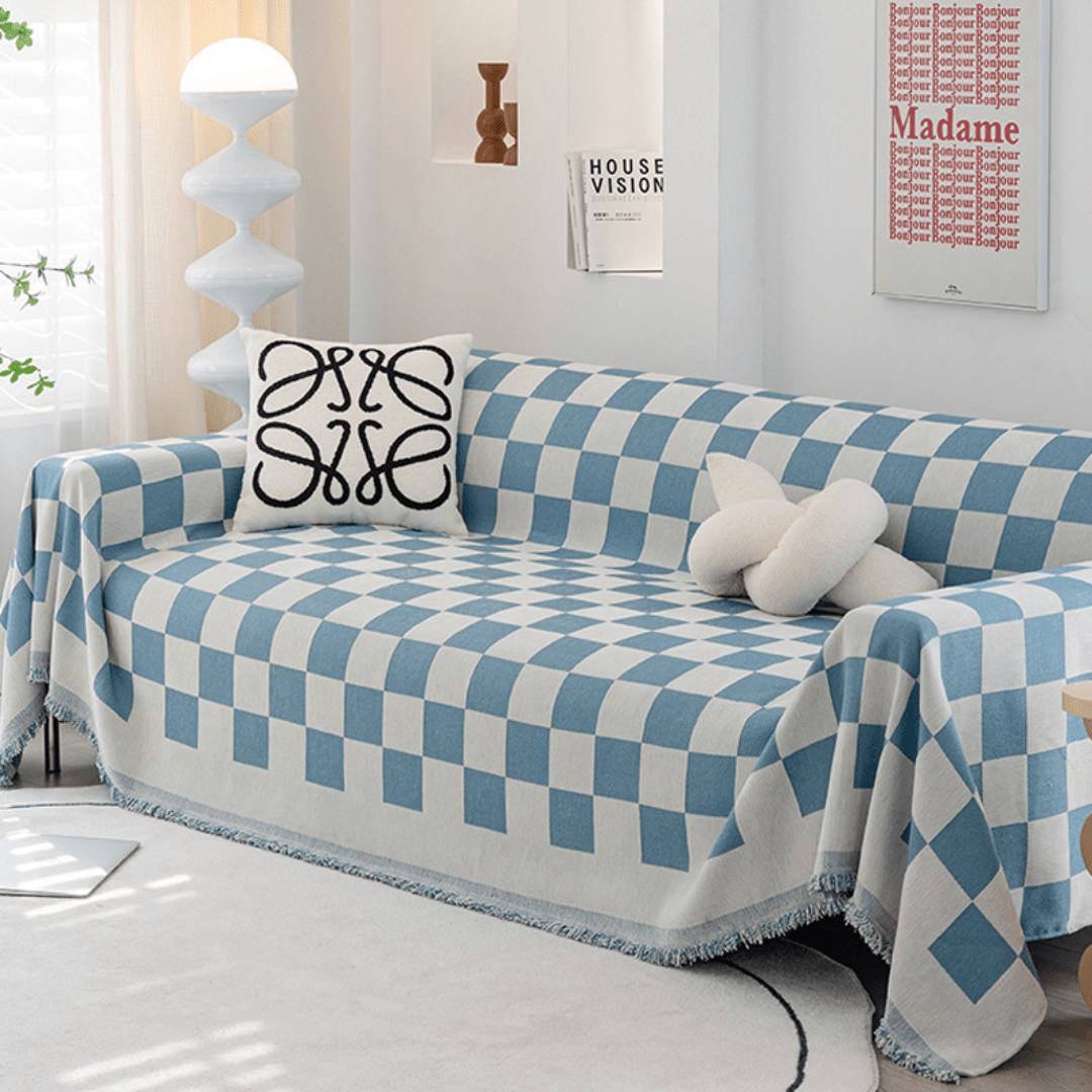 Blue Elegance Elegance Chenille Sofa Cover