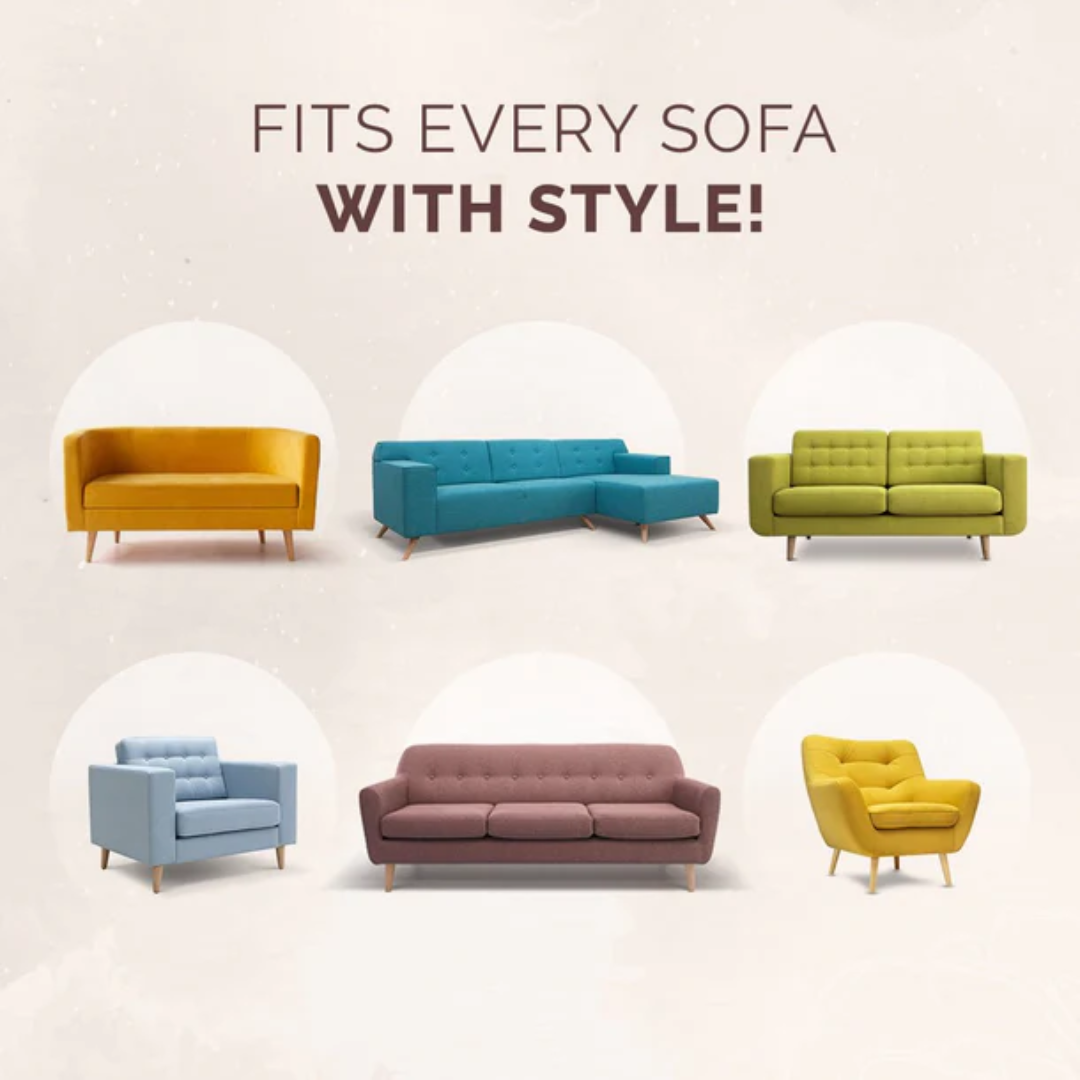 Light Grey Elegance Chenille Sofa Cover : [EM-SC-32]