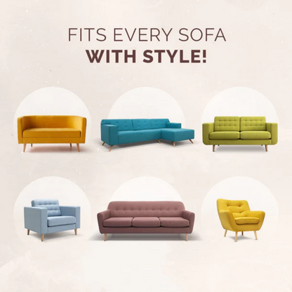 Light Grey Elegance Chenille Sofa Cover : [EM-SC-32]