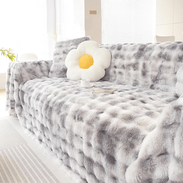 Elegance Chenille Sofa Cover :[EM-SC-23] (Grey)