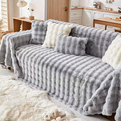 Grey Elegance Chenille Sofa Cover : [EM-SC-43]