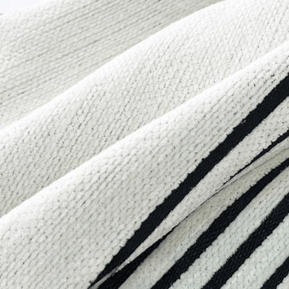 Off White & Grey Elegance Chenille Sofa Cover
