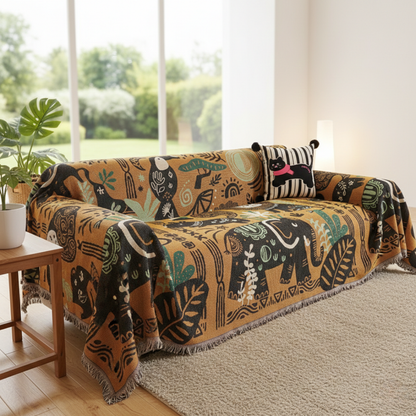 Anti-Slip Multicolor Printed Sofa Cover