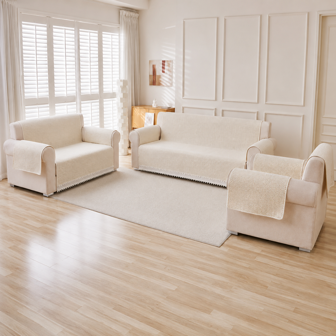 Premium Textured Chenille Sofa Protector Cover(EM-SCN007)