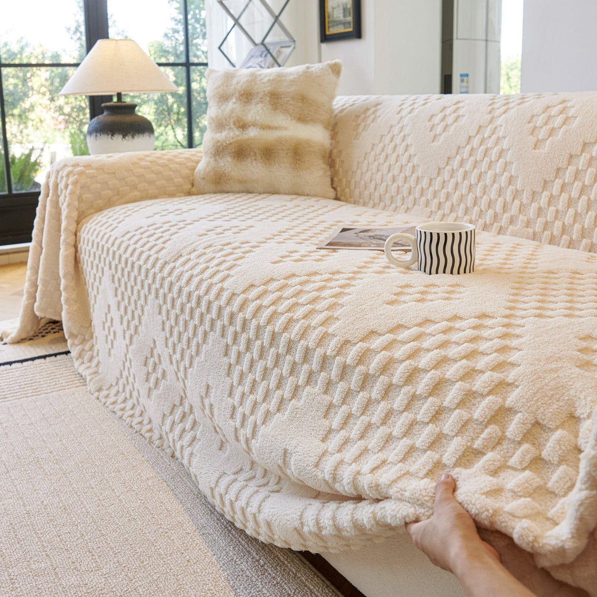 Elegant Plush Sofa Protector Throw[EM-SC-38]