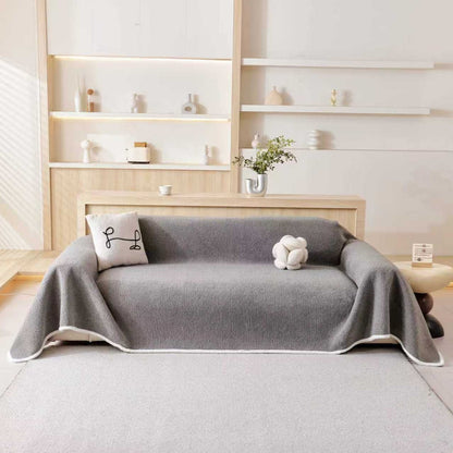 Grey Elegance Chenille Sofa Cover : [EM-SC-44]