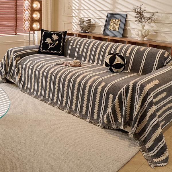 Grey Elegance Chenille Sofa Cover : [EM-SC-47]