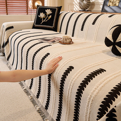 White Elegance Chenille Sofa Cover : [EM-SC-47]
