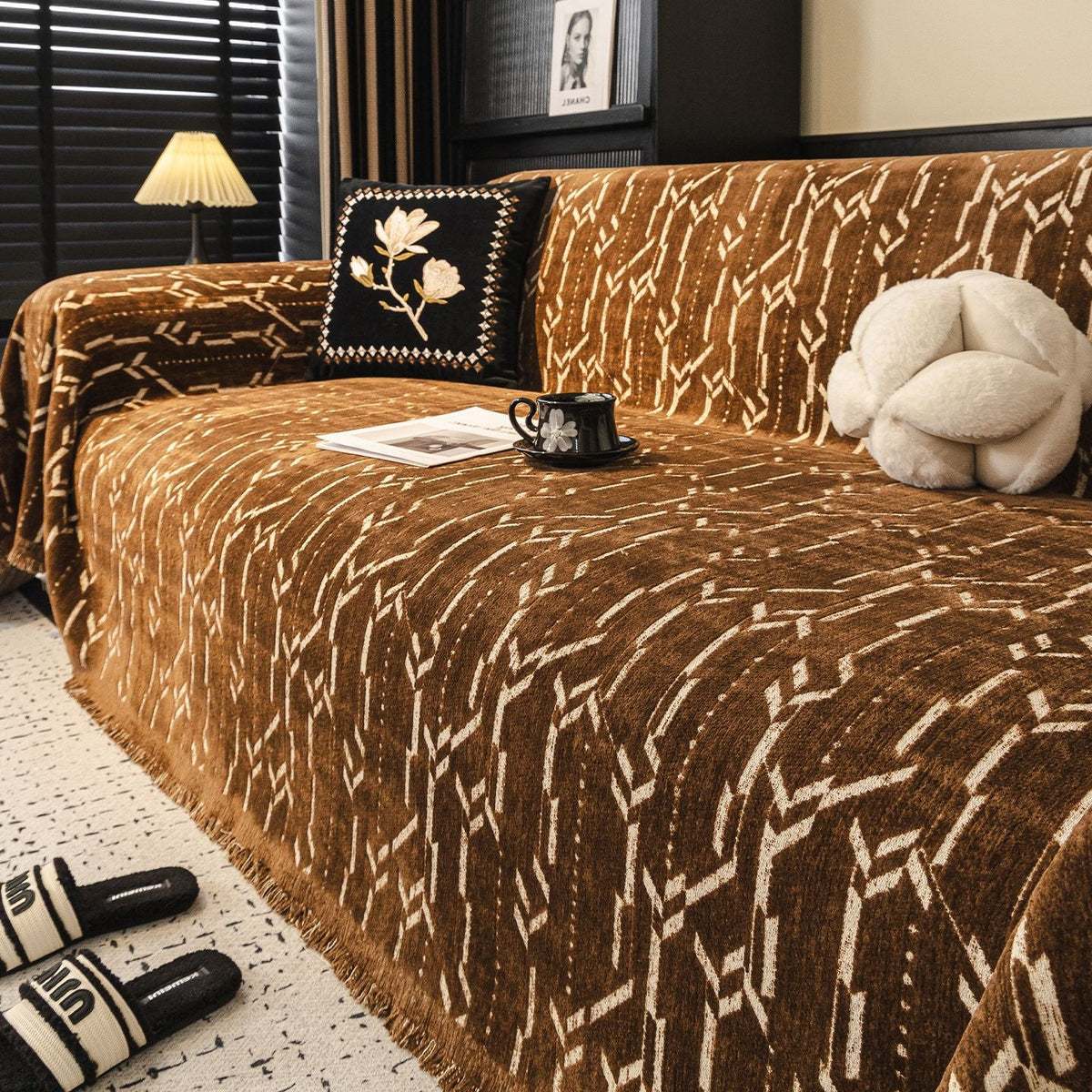 Elegance Chenille Sofa Cover : [EM-SC-46]
