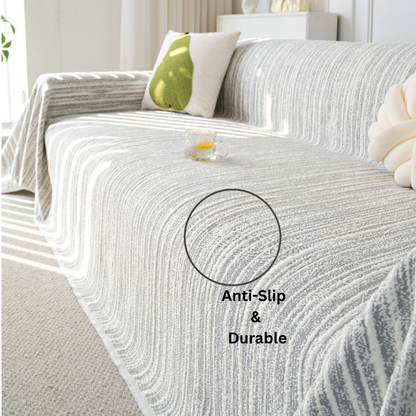 Elegance Chenille Grey Sofa Cover : [EM-SC-40]
