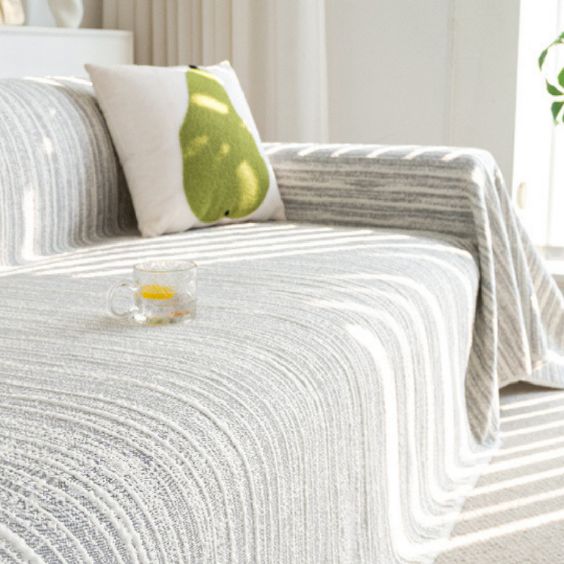 Elegance Chenille Grey Sofa Cover : [EM-SC-40]