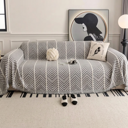 Elegance Chenille Grey Sofa Cover : [EM-SC-41]