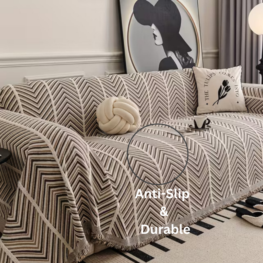 Elegance Chenille Coffee Sofa Cover : [EM-SC-41]