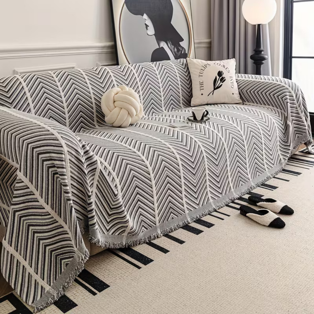 Elegance Chenille Sofa Cover : [EM-SC-41]