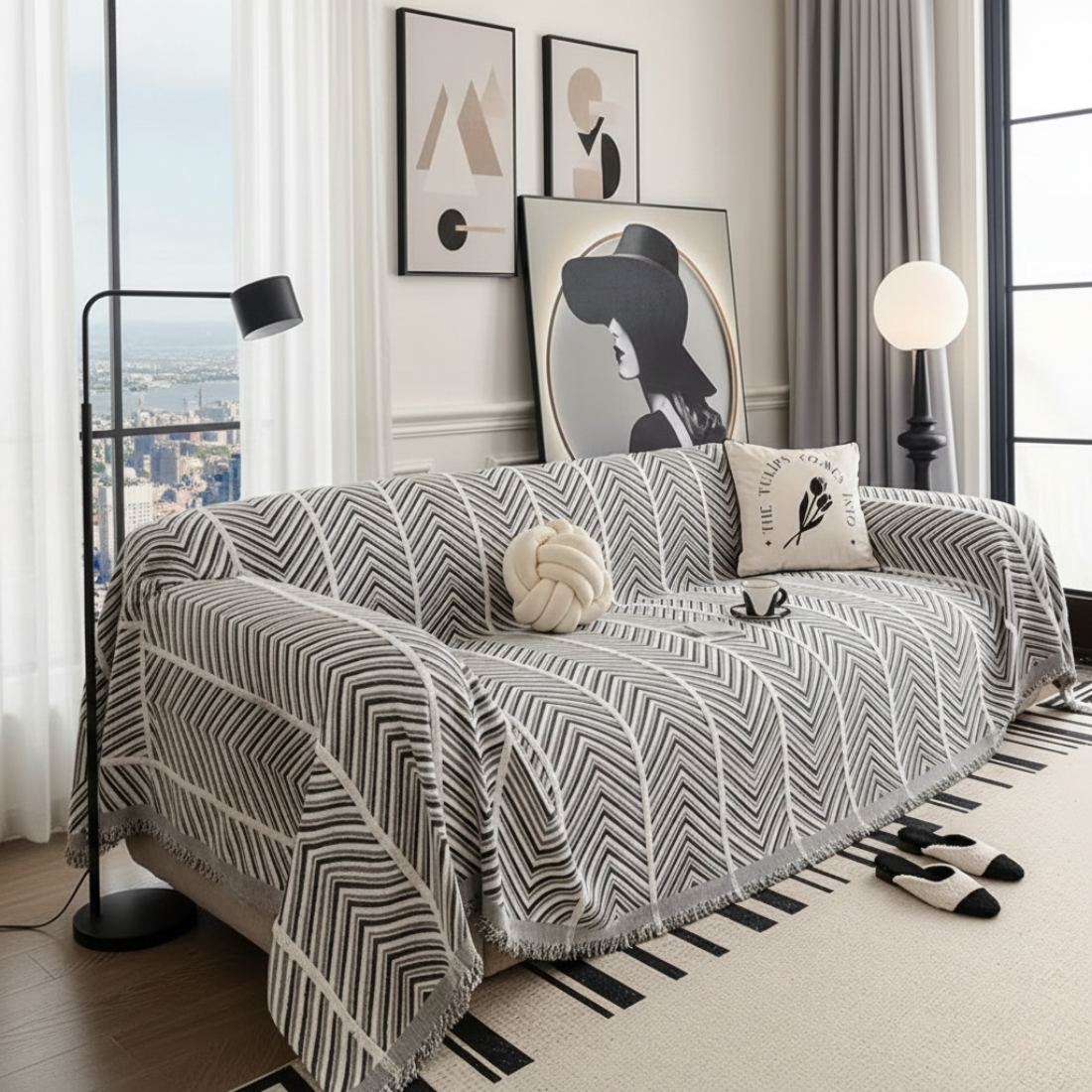 Elegance Chenille Sofa Cover : [EM-SC-41]