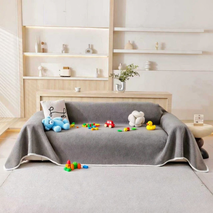 Grey Elegance Chenille Sofa Cover : [EM-SC-44]