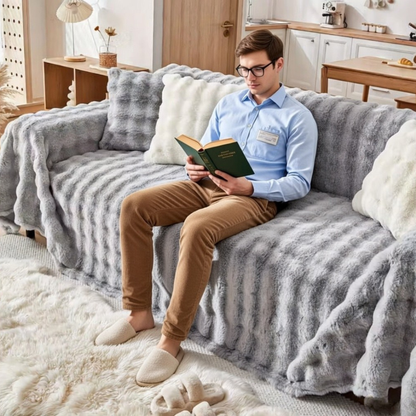 Grey Elegance Chenille Sofa Cover : [EM-SC-43]