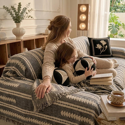 Grey Elegance Chenille Sofa Cover : [EM-SC-47]